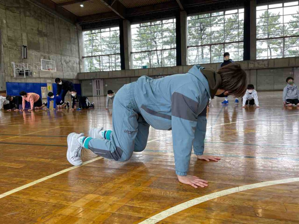 練習スタート今日もトレーニングから