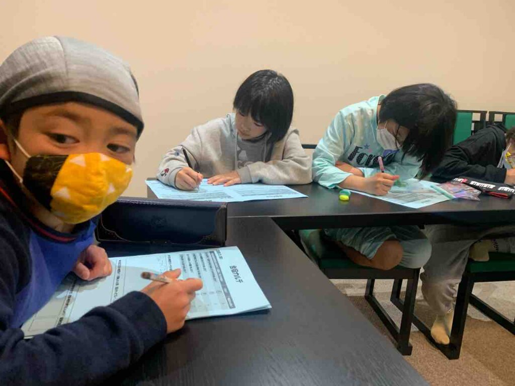 バスケカルテで1日の振り返りをします！一から五の型覚えてるかなぁ〜？