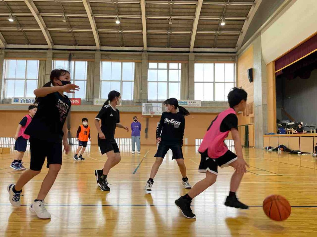 最後は恒例の3x3紅白戦今日も大盛り上がり