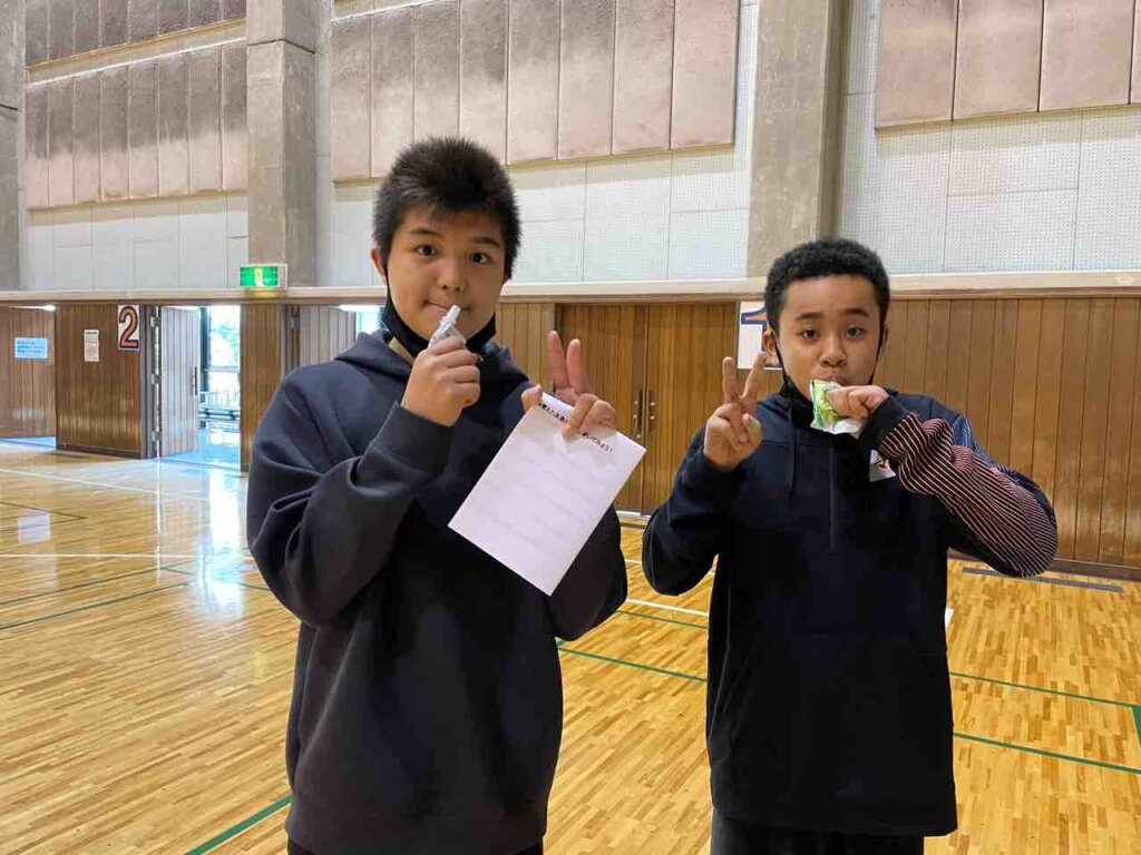 補食タイム&チェックシート記入