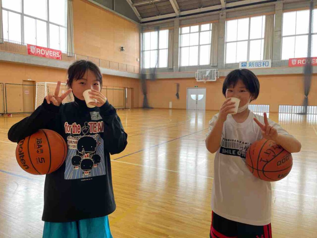 水分補給頑張った後の給水は格別ですね