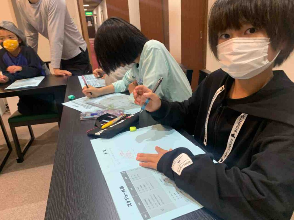 バスケカルテで1日の振り返りをします！一から五の型覚えてるかなぁ〜？