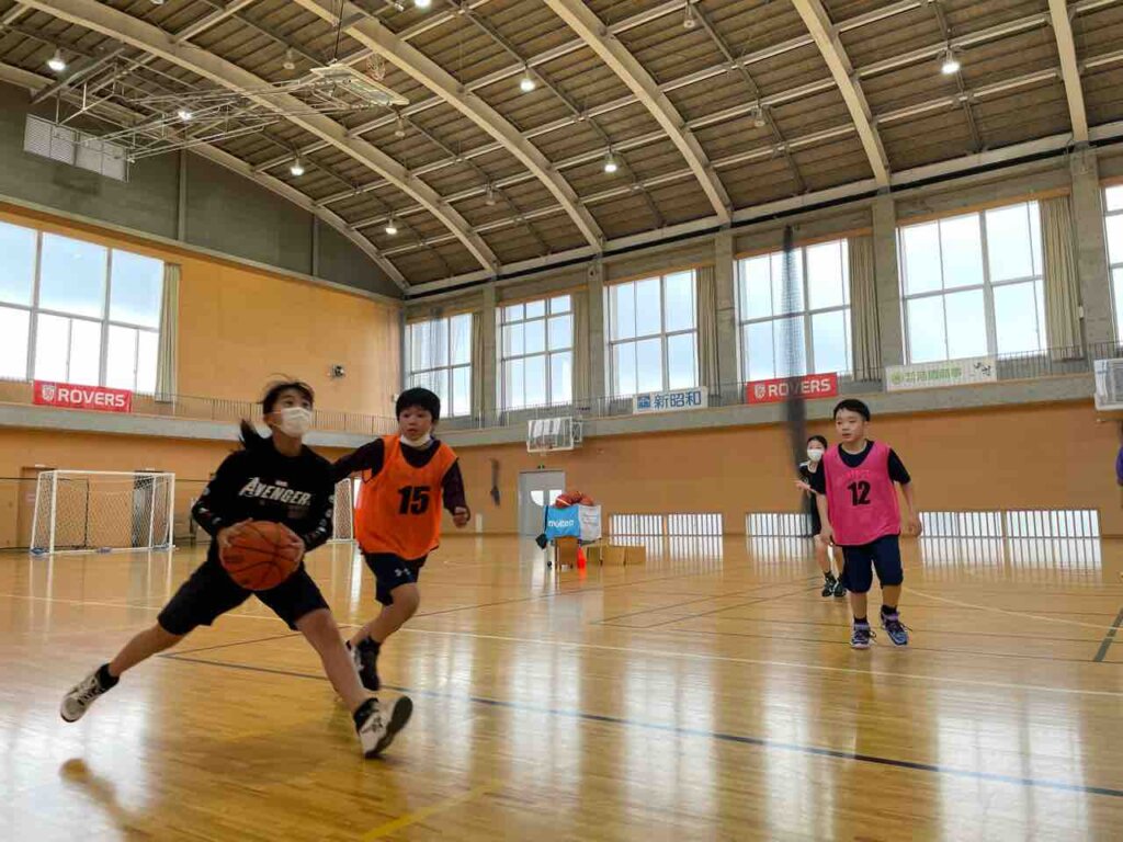 最後は恒例の3x3紅白戦今日も大盛り上がり